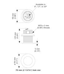 Airmar SS75M Chirp Ayna 12° 80-130 kHz 600W